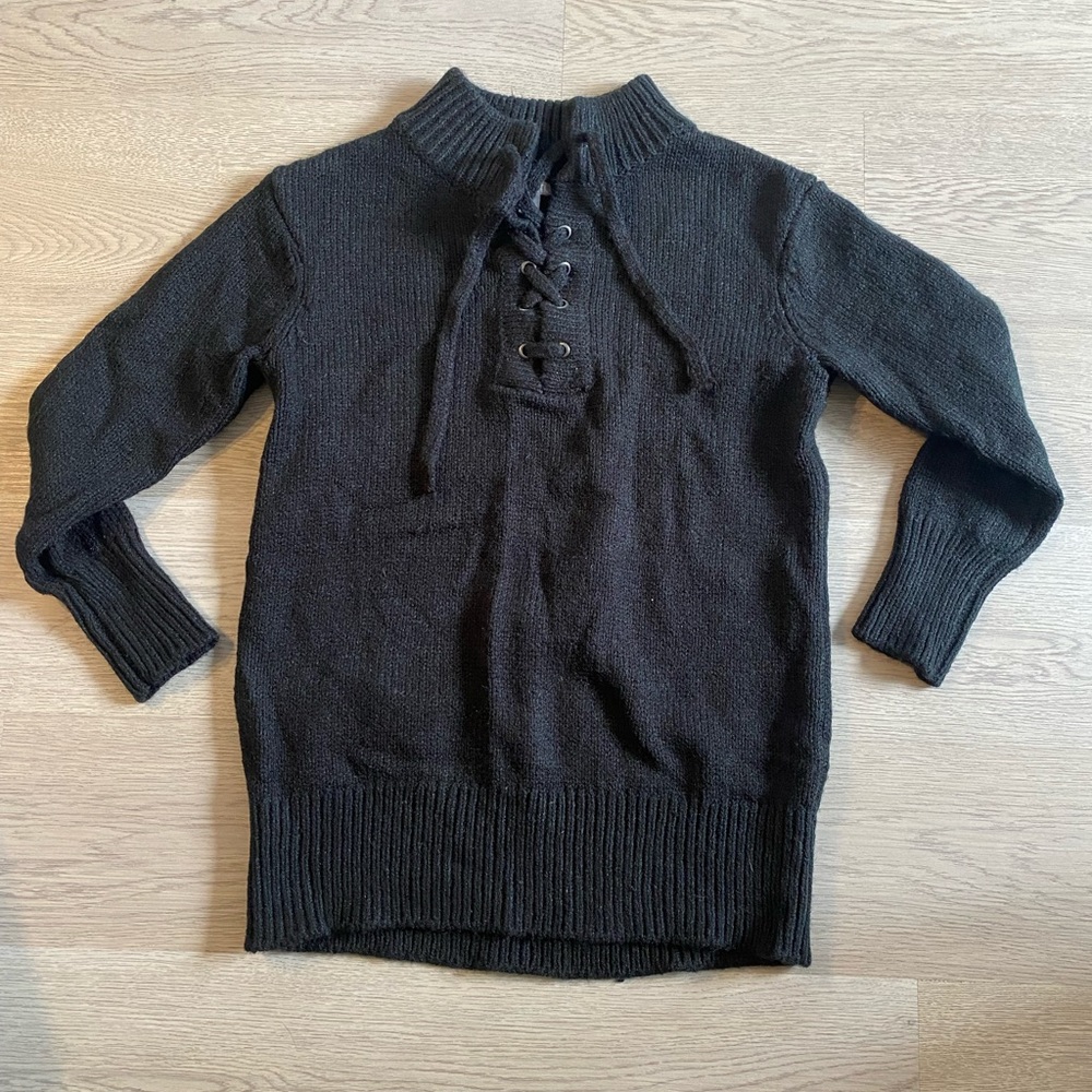 Sweater With Laced Up Detail